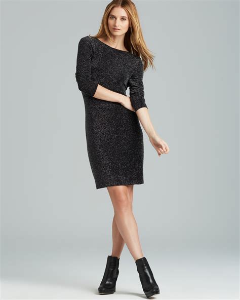 michael kors long sleeve black dress|michael kors lace dress.